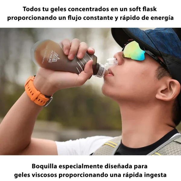 Botella Blanda (Soft Flask) para Geles Energéticos AONIJIE 170 ml - Imagen 2